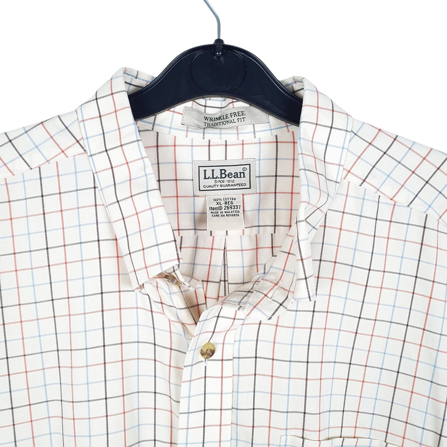 Mens Cream L.L.Bean  Long Sleeve Shirt