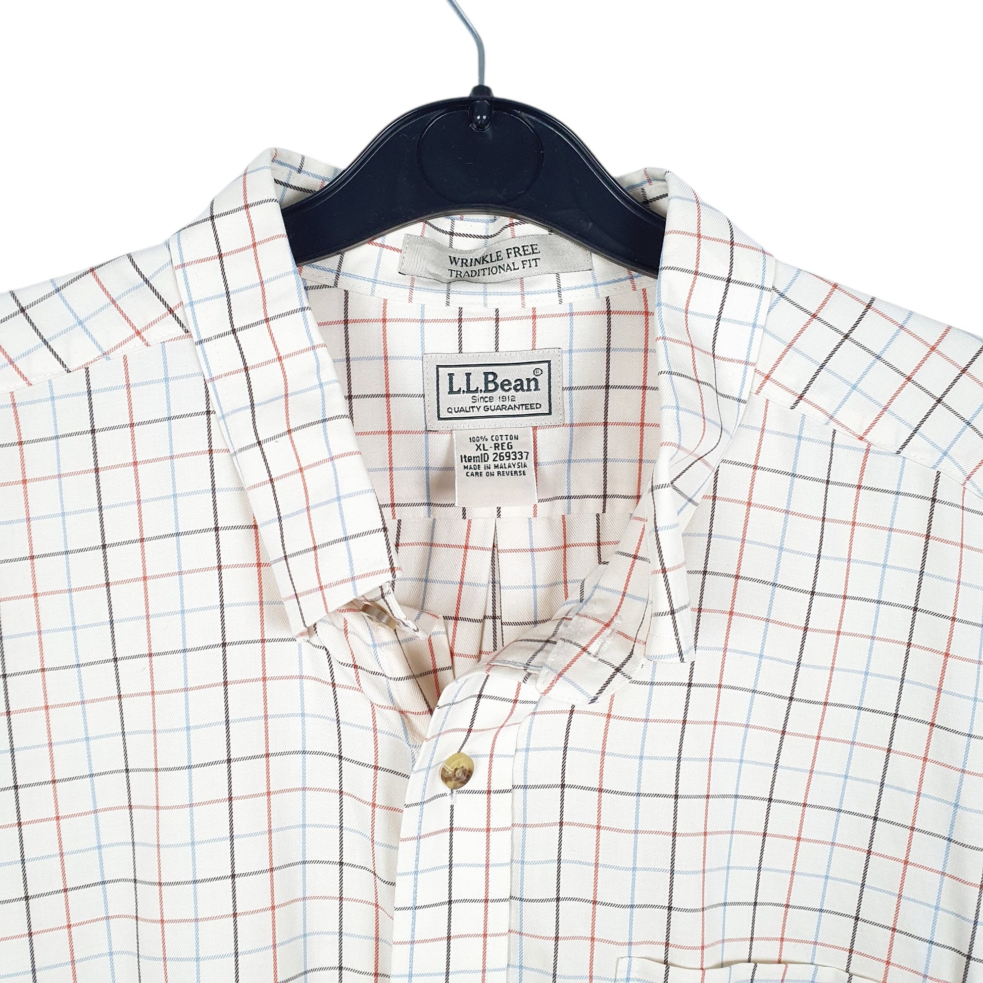 Mens Cream L.L.Bean  Long Sleeve Shirt