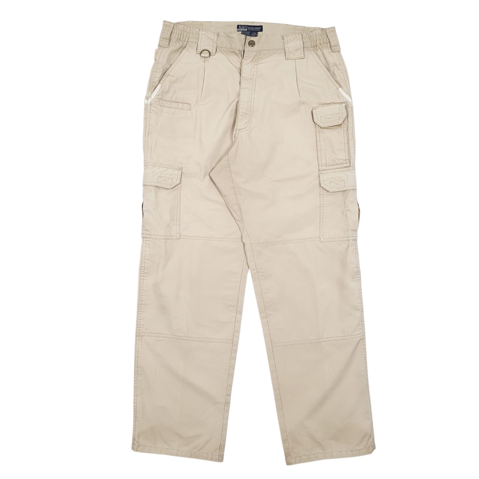 Mens Beige 5.11 Tactical Workwear Cargo Trousers