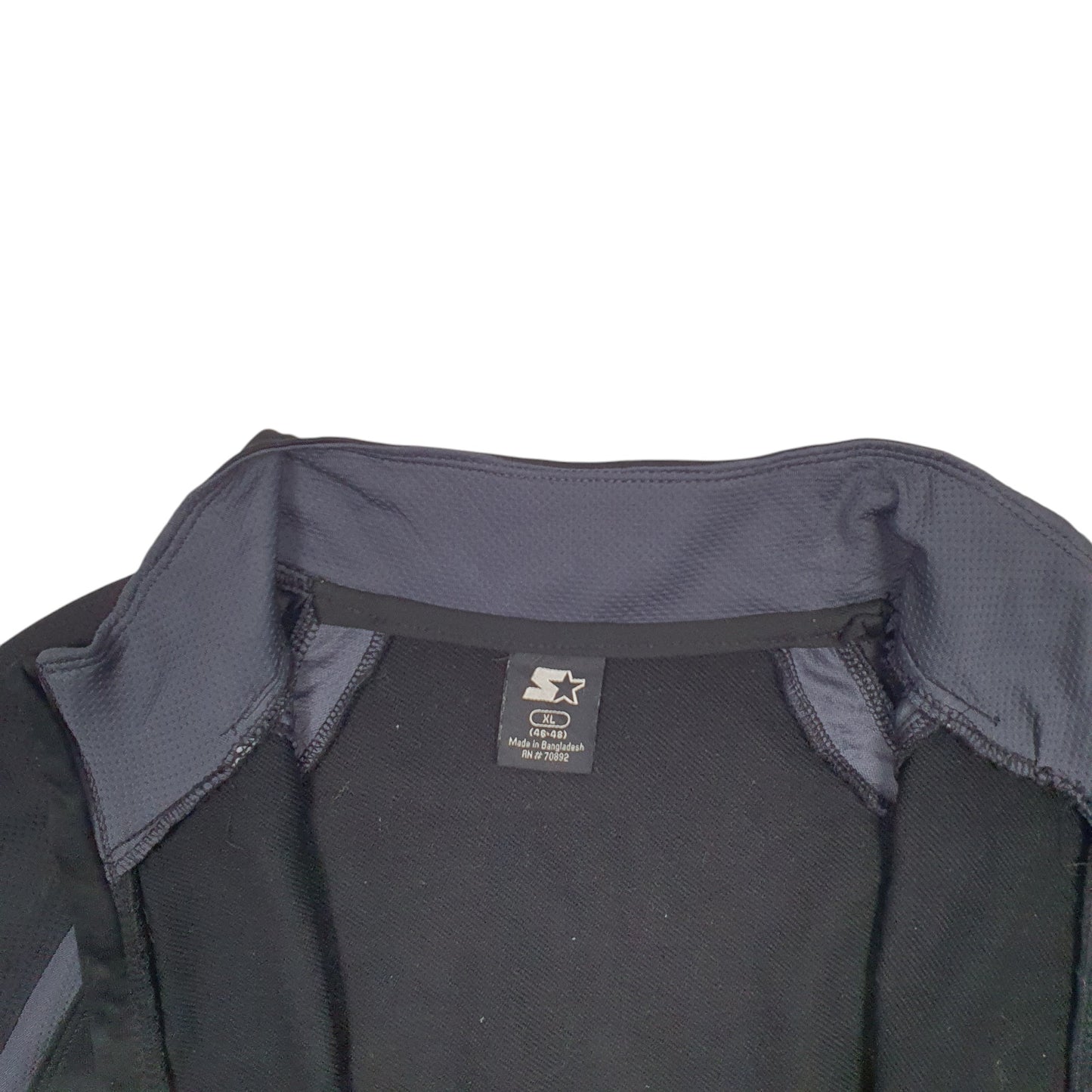 Mens Black Starter  Full Zip Jumper