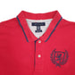 Mens Red Tommy Hilfiger Crest Short Sleeve Polo Shirt