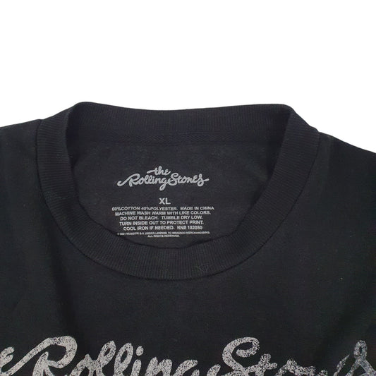 Womens Black The Rolling Stones Crop Top Crewneck Jumper