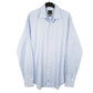 Mens Blue David Donohue Trim Long Sleeve Shirt