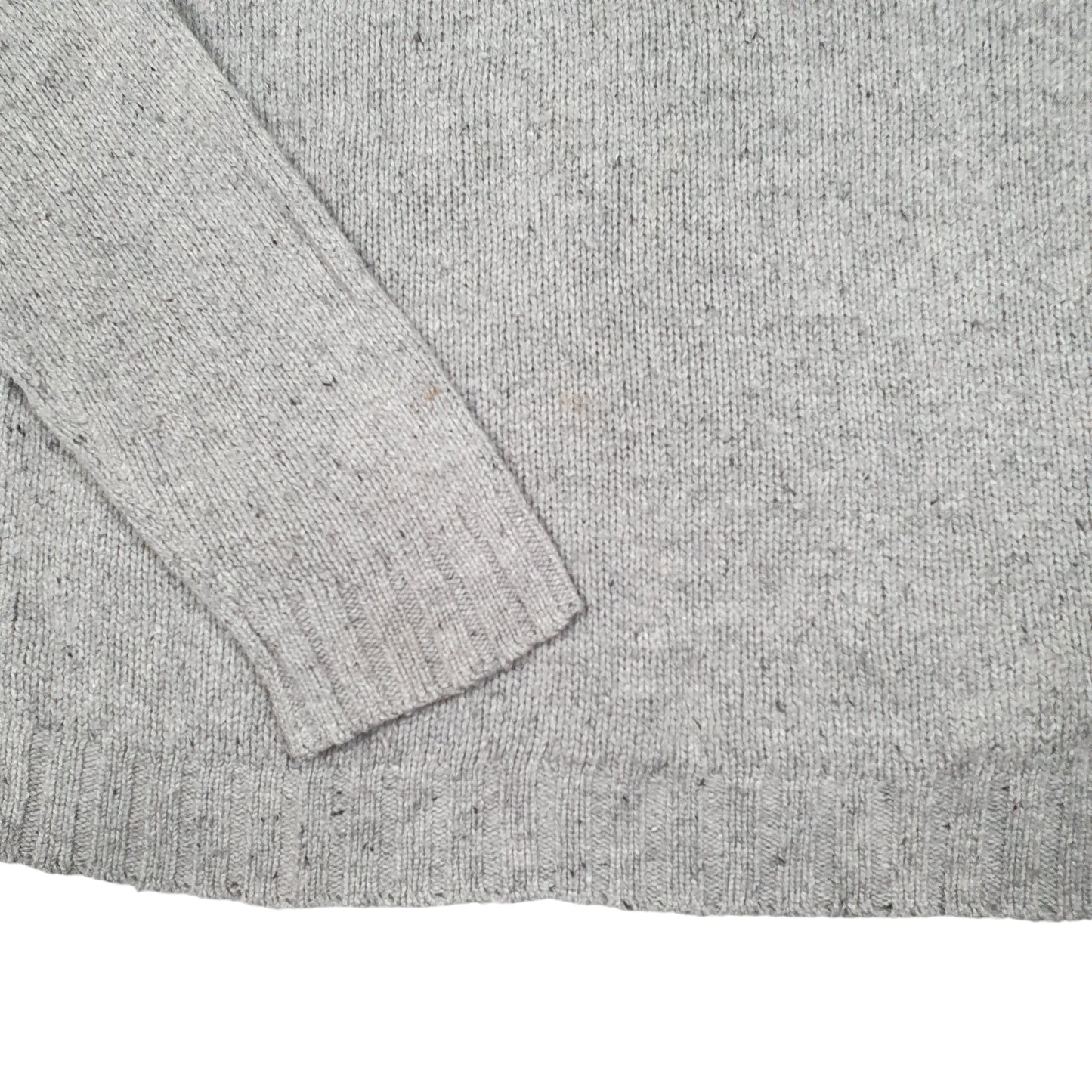 Mens Grey Nautica Knit Button Quarter Zip Jumper