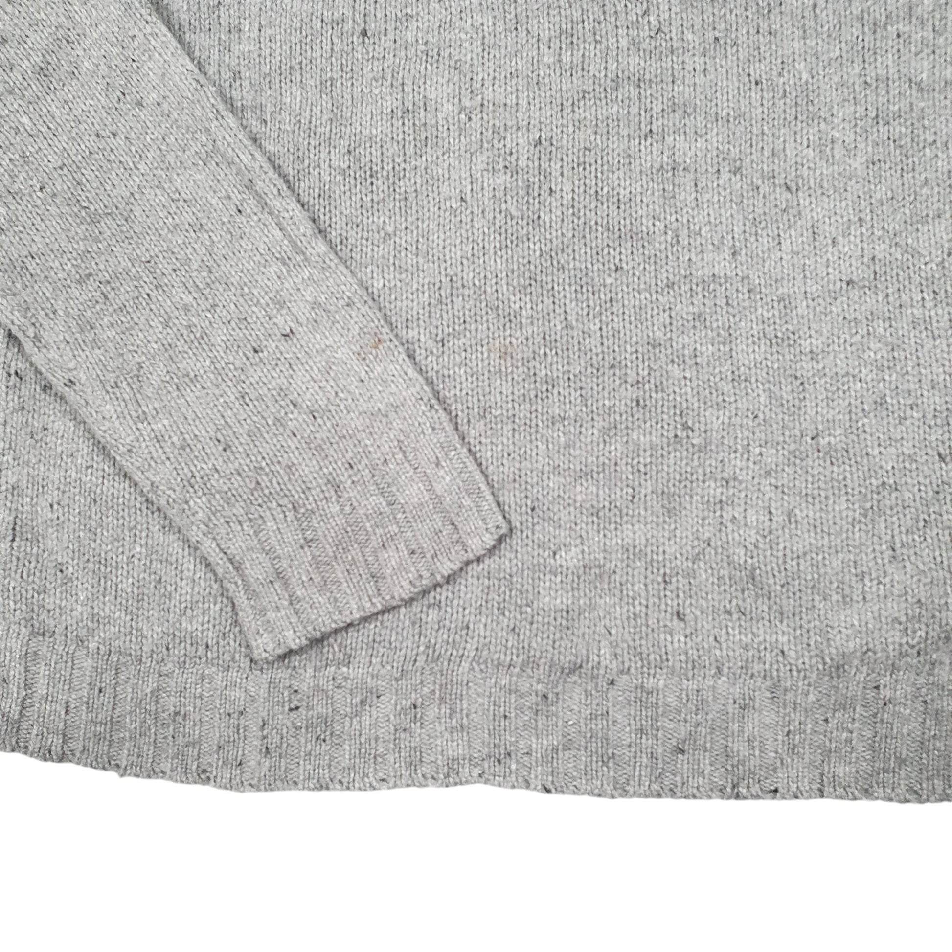 Mens Grey Nautica Knit Button Quarter Zip Jumper