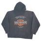 Mens Black Harley Davidson California Hoodie Full Zip Jumper