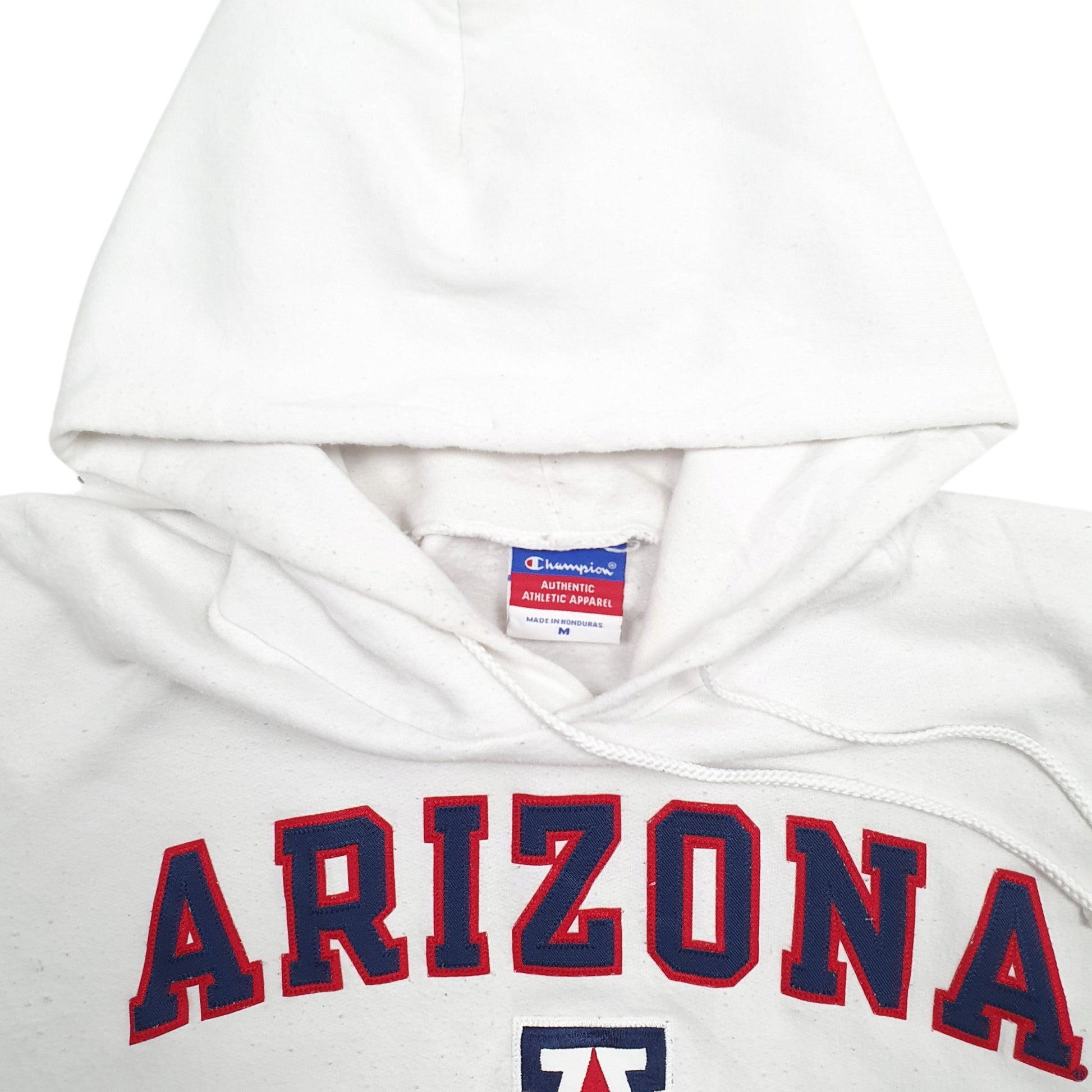 Womens White Champion Arizona Spellout Hoodie Jumper