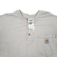 Mens Grey Carhartt Vintage FR Henley Long Sleeve T Shirt