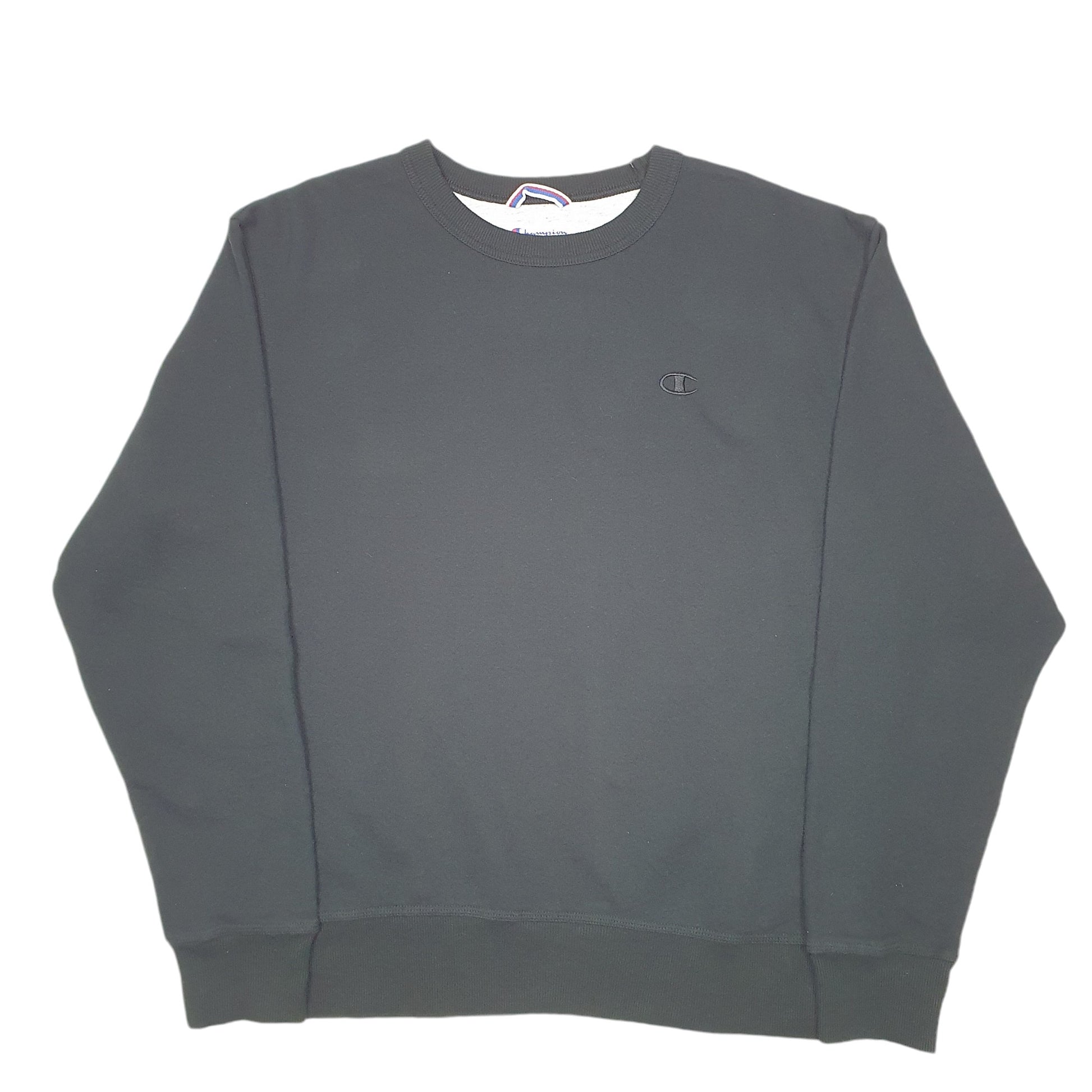 Mens Black Champion  Crewneck Jumper