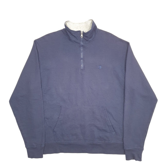 Mens Navy Champion  Quarter Zip Jumper
