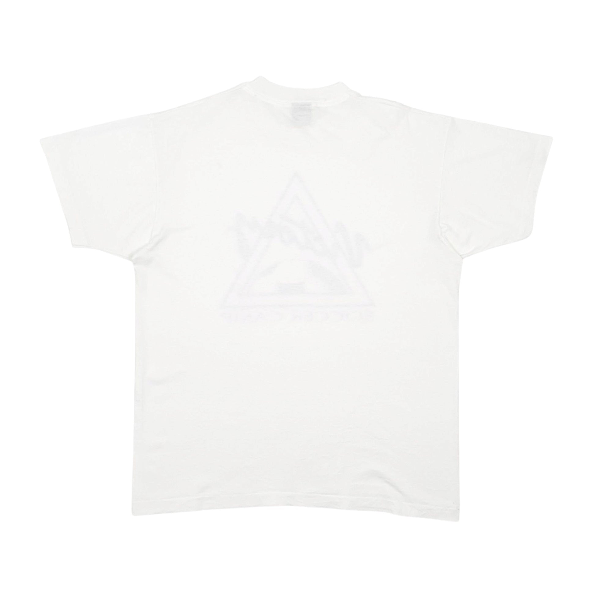 Mens White Fruit Of The Loom Single Stitch Vintage 90s Short Sleeve T Shirt