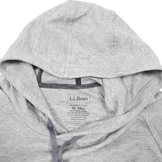 Mens Grey L.L.Bean Slightly Fitted Tall Hoodie Jumper