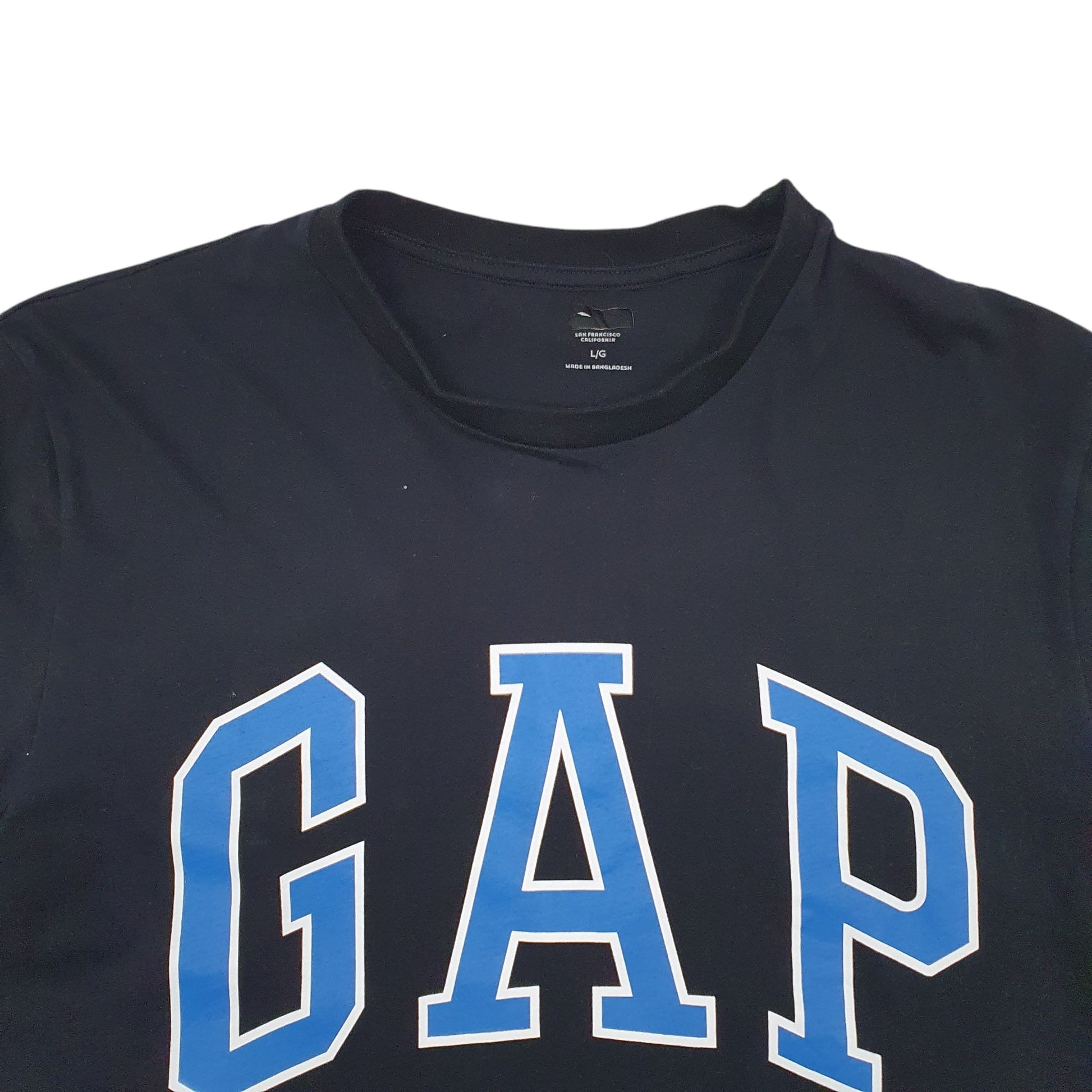 Mens Black Gap Spellout Short Sleeve T Shirt