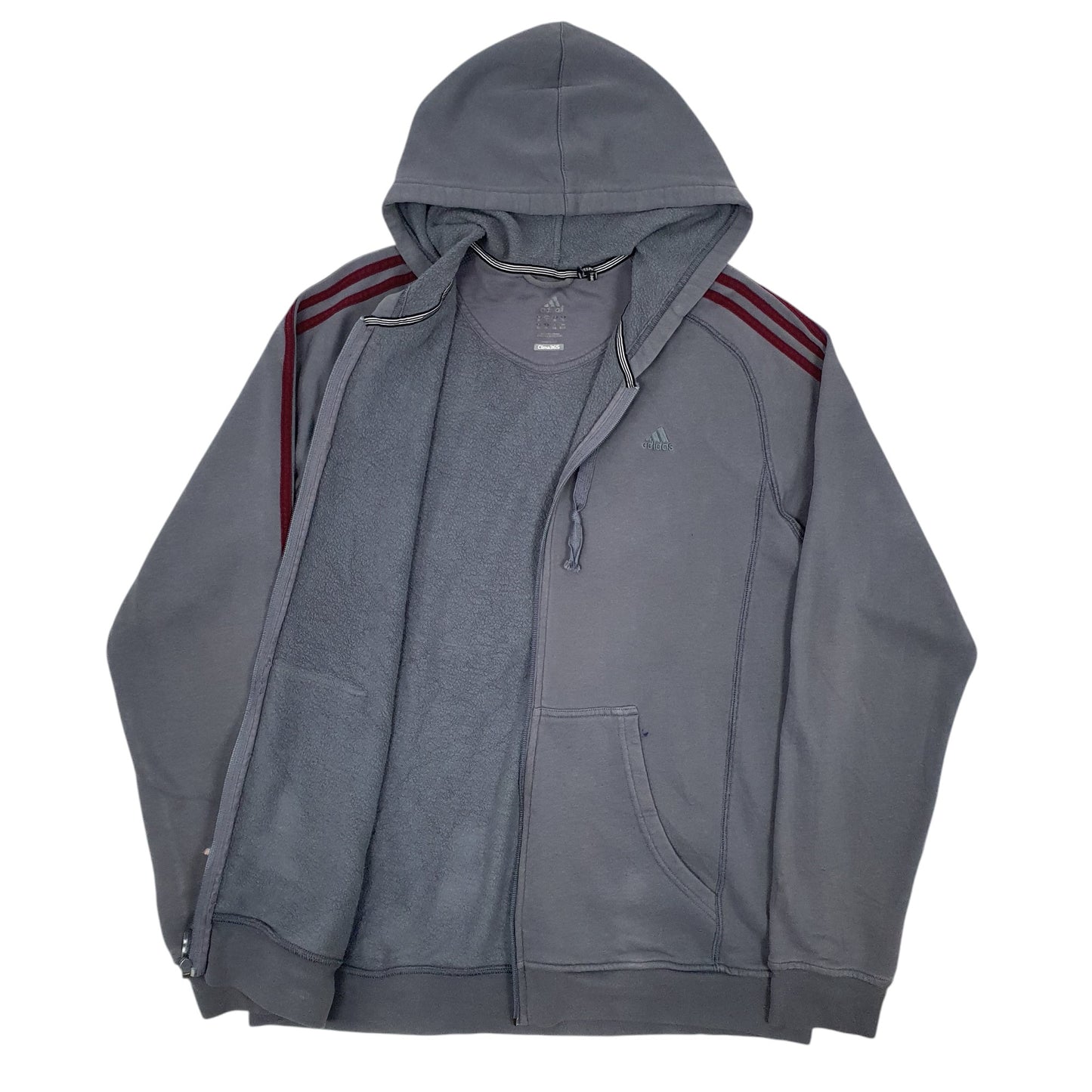 Mens Grey Adidas  Full Zip Jumper