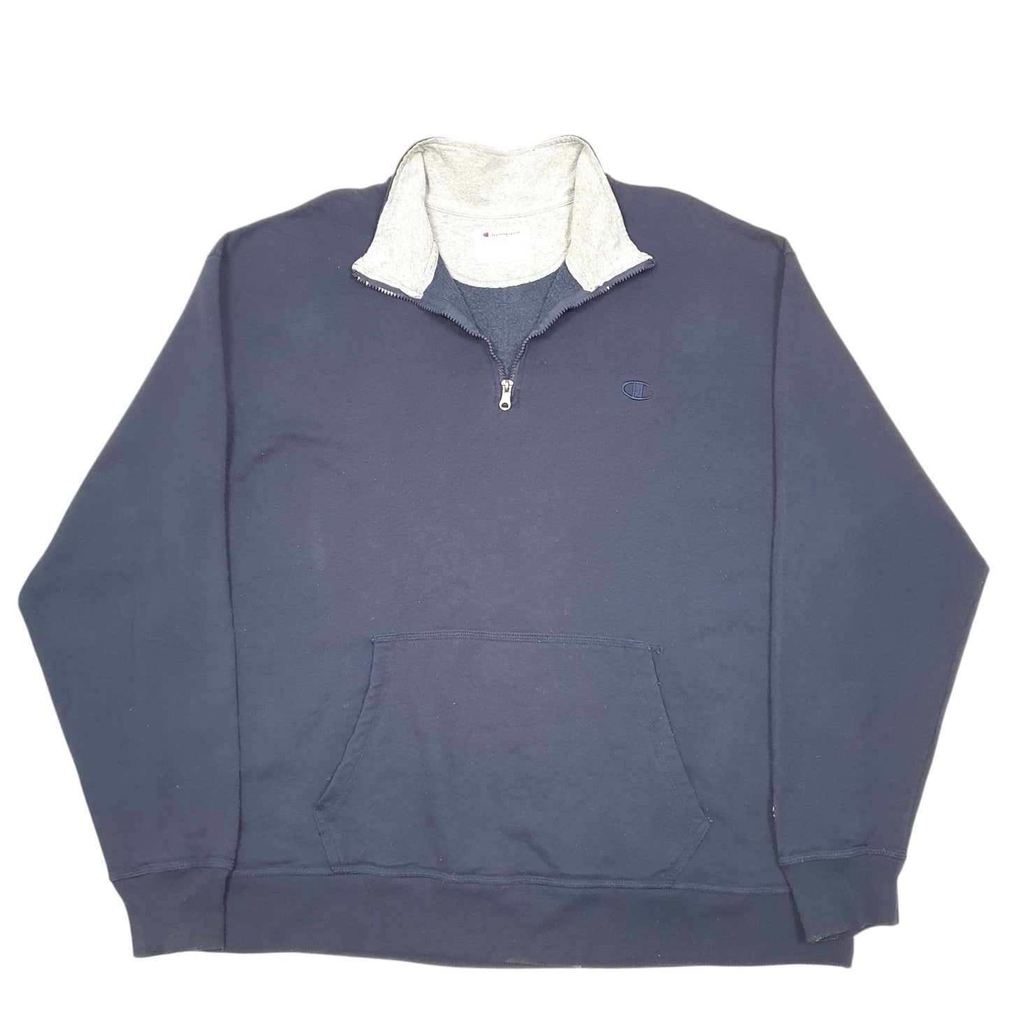 Mens Navy Champion  Quarter Zip Jumper