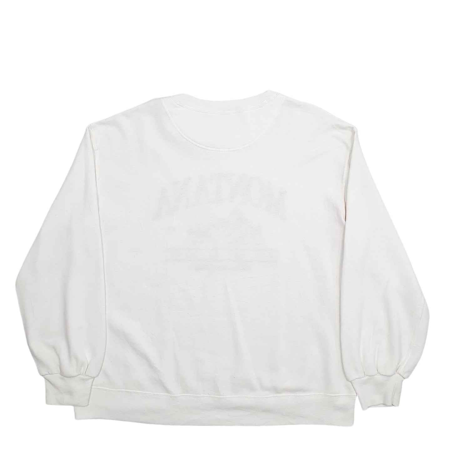 Mens White Ambercrombie & Fitch Montana Columbia Falls Spellout Crewneck Jumper