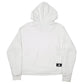 Womens White Adidas Oversized Cropped Gym Workout Hoodie Jumper