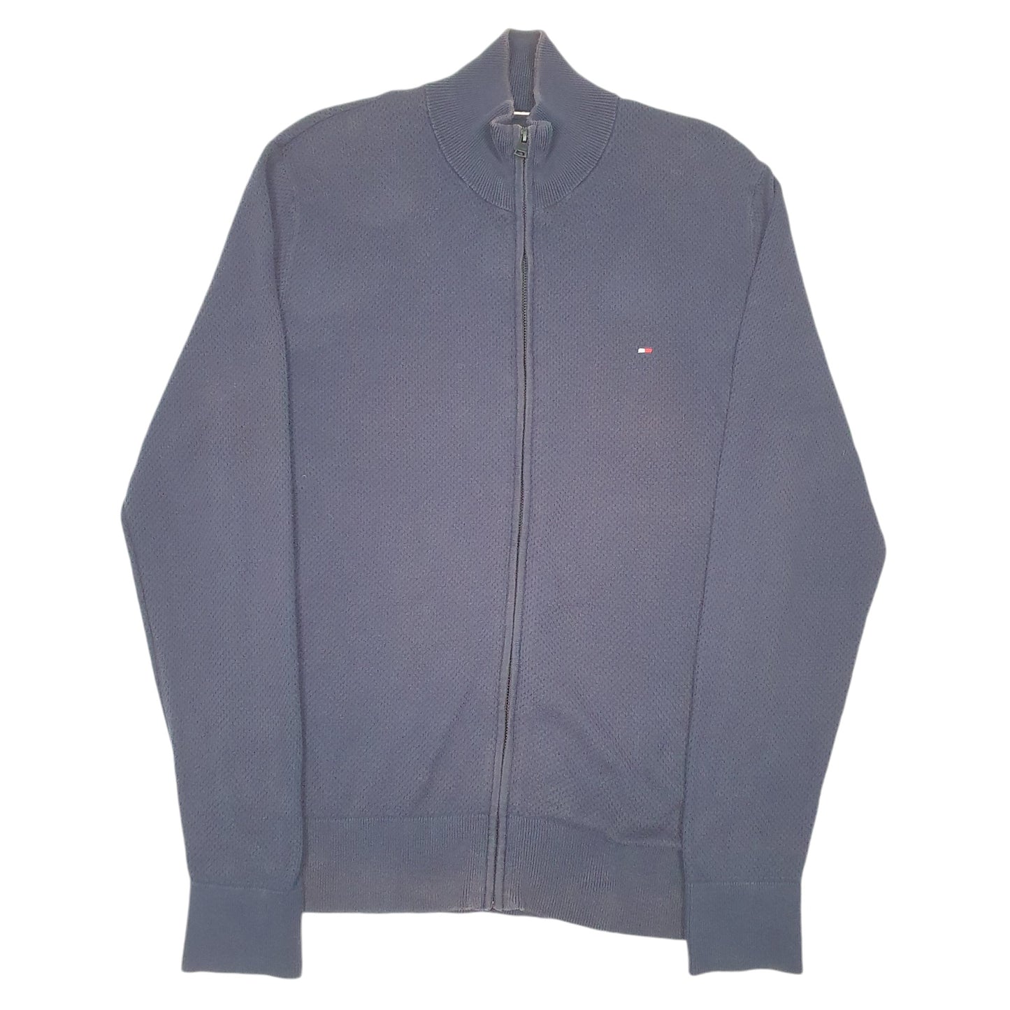 Mens Navy Tommy Hilfiger Knit Full Zip Jumper