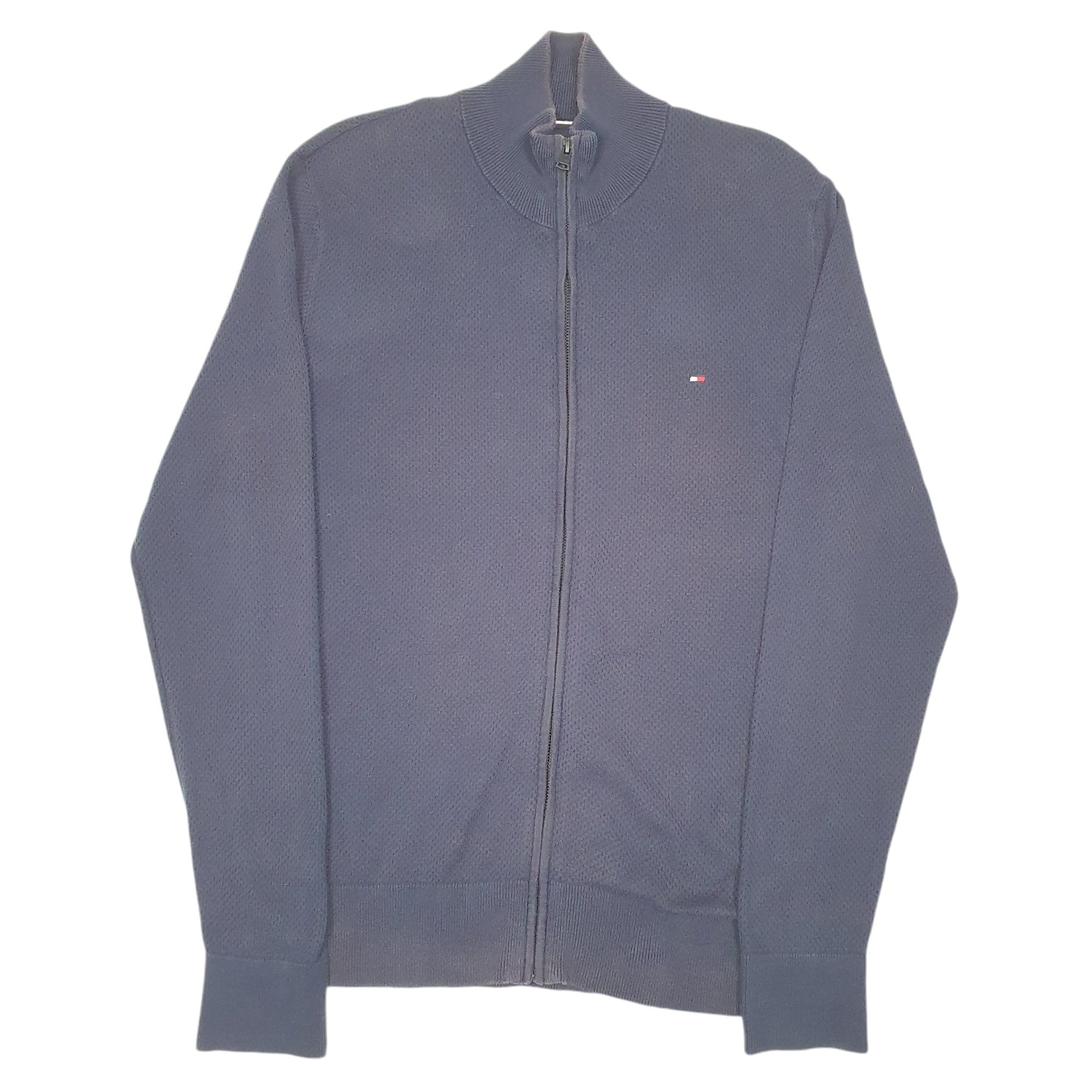 Mens Navy Tommy Hilfiger Knit Full Zip Jumper