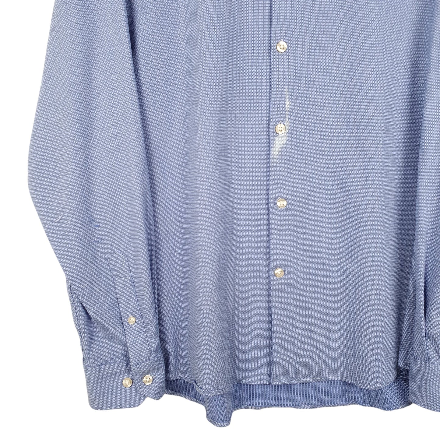 Mens Blue Moss London Long Sleeve Shirt