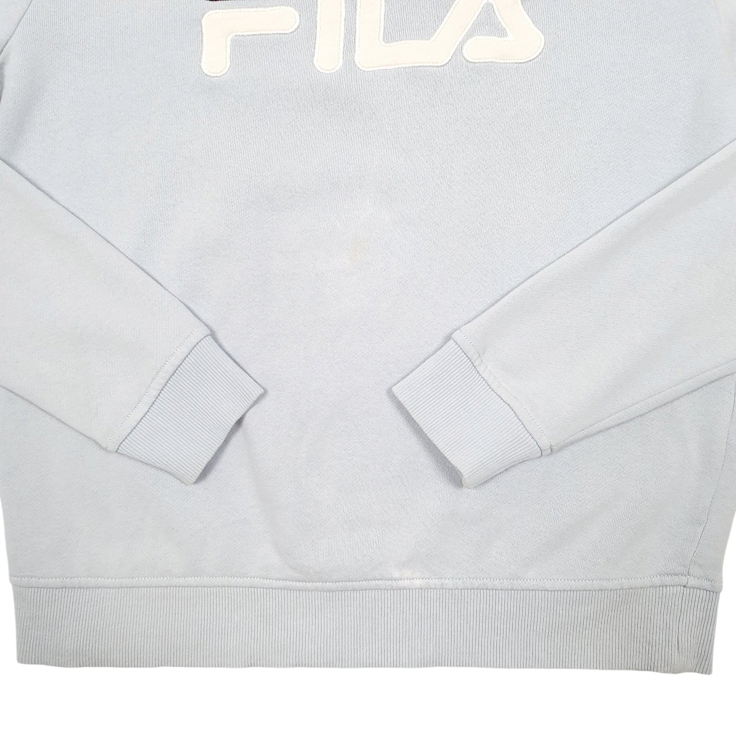 Womens Blue Fila Spellout Crewneck Jumper