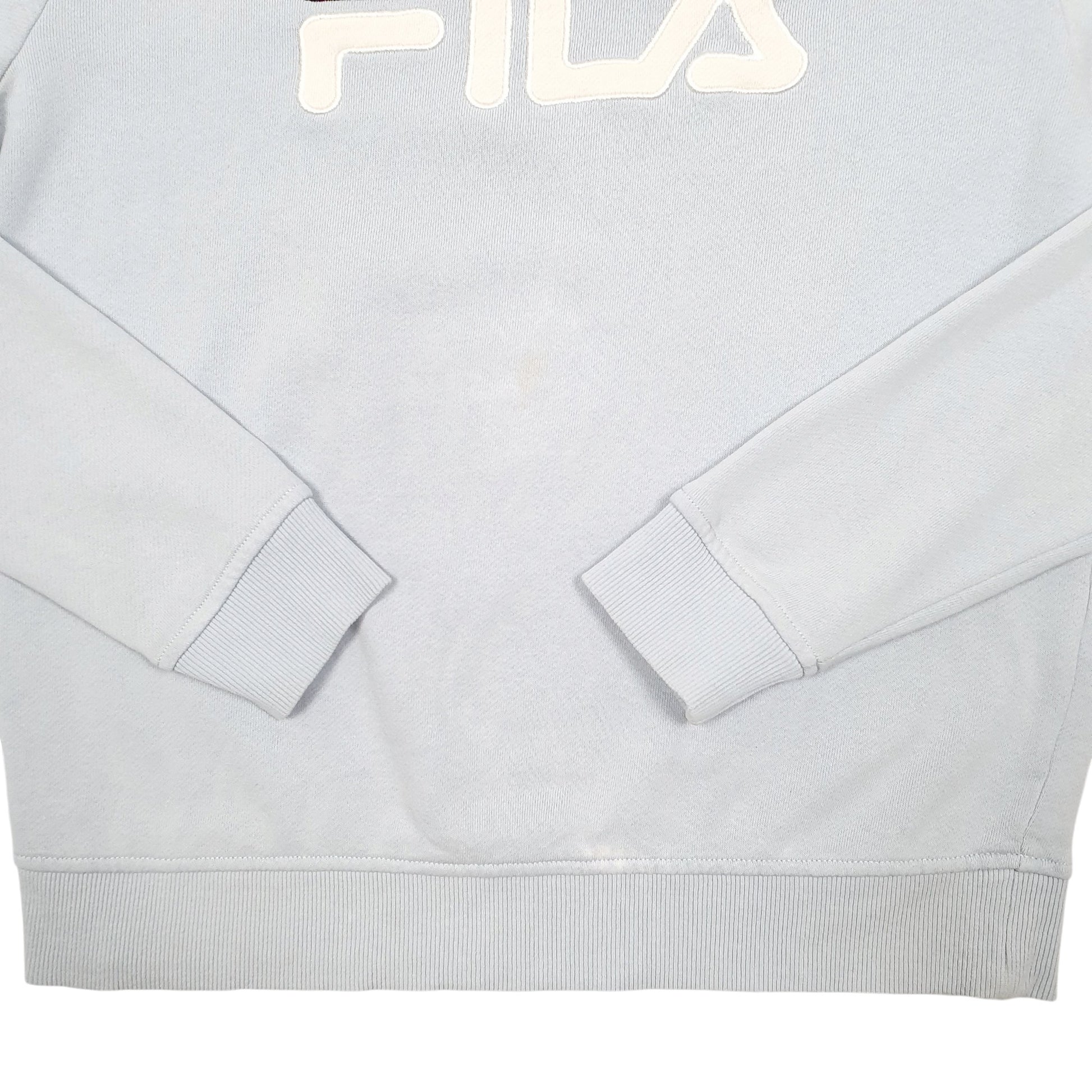 Womens Blue Fila Spellout Crewneck Jumper