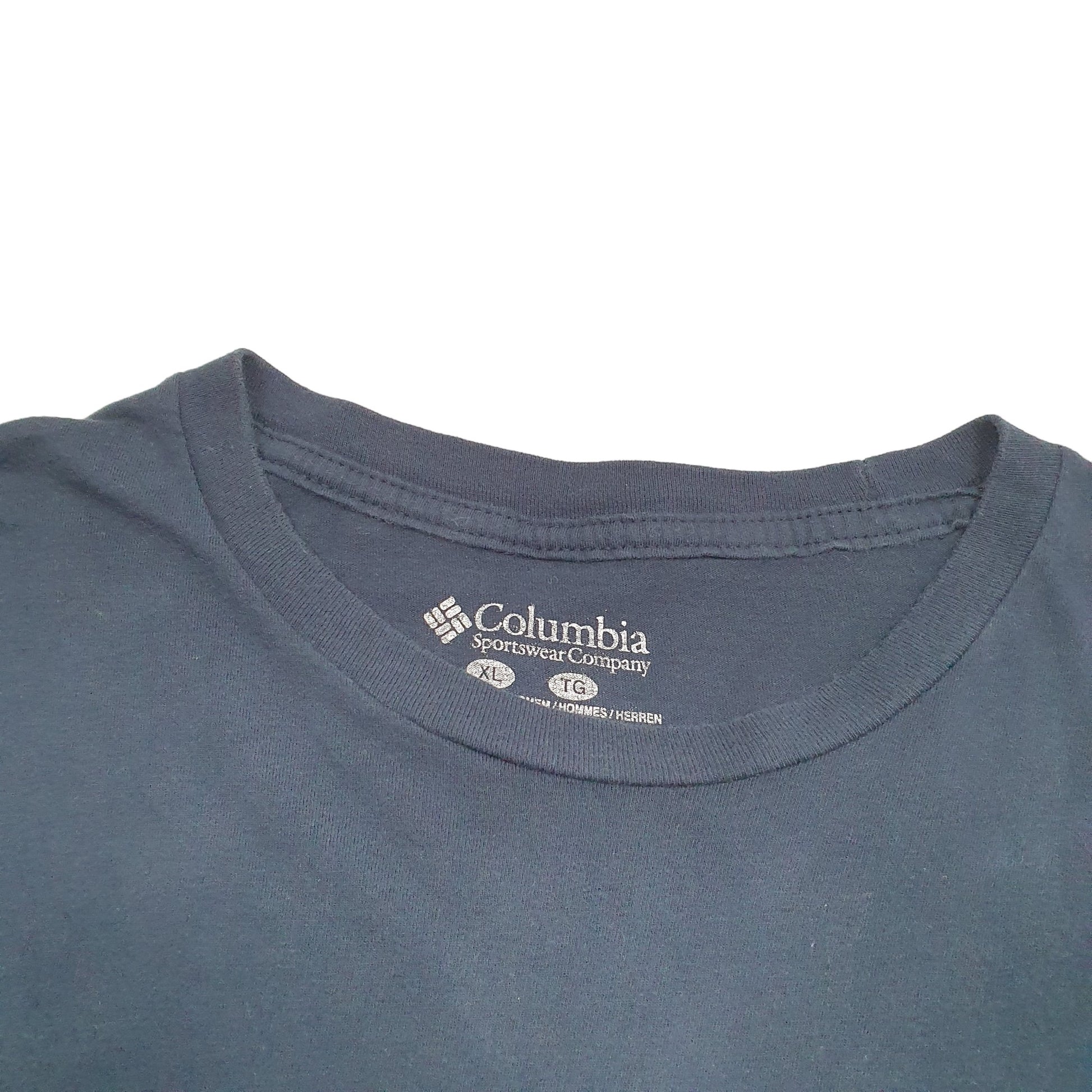 Mens Navy Columbia Sportswear  Short Sleeve T Shirt