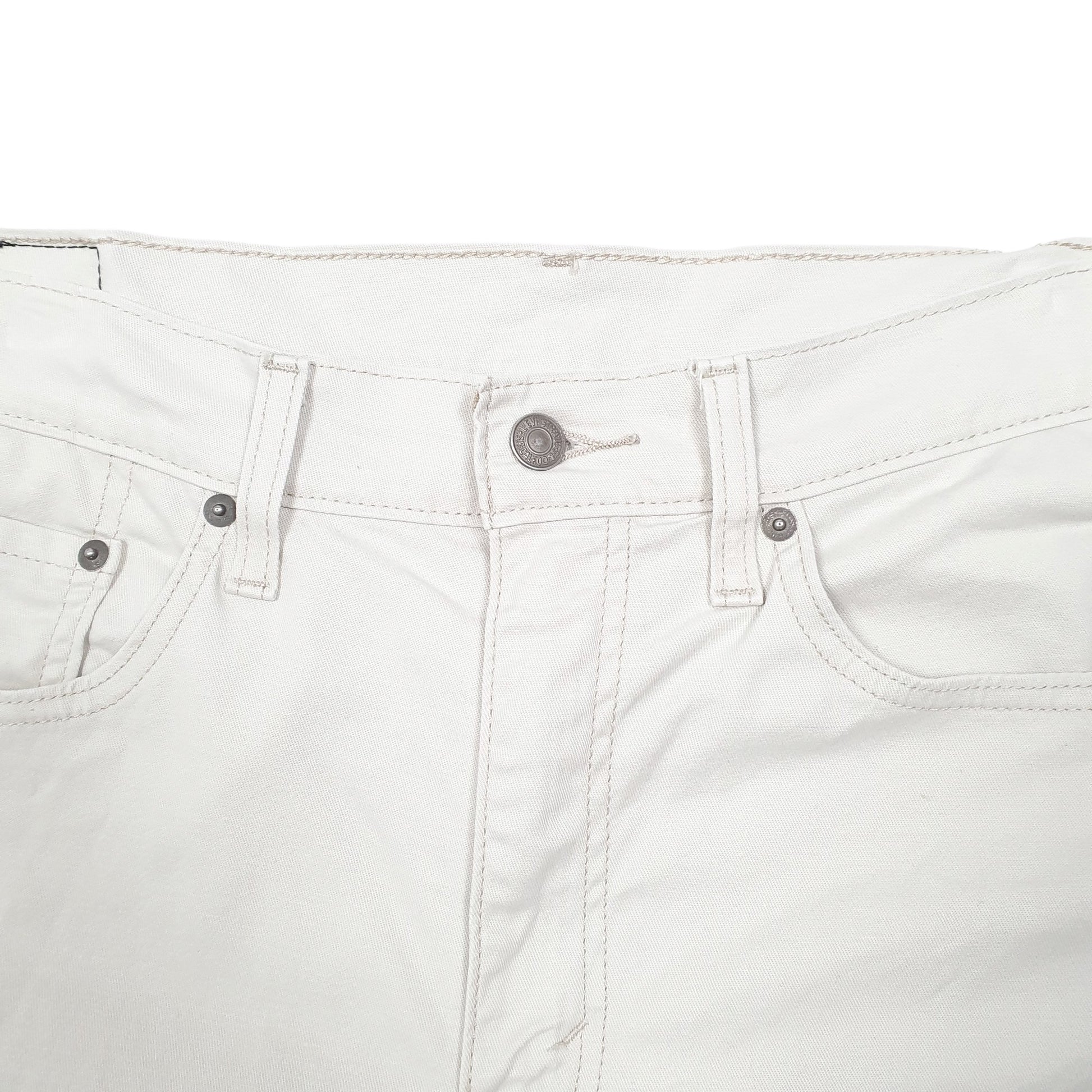 Mens Cream Levis 514 Chino Trousers