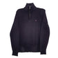 Mens Black Tommy Hilfiger Knit Quarter Zip Jumper