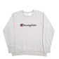 Mens Grey Champion Spellout Crewneck Jumper