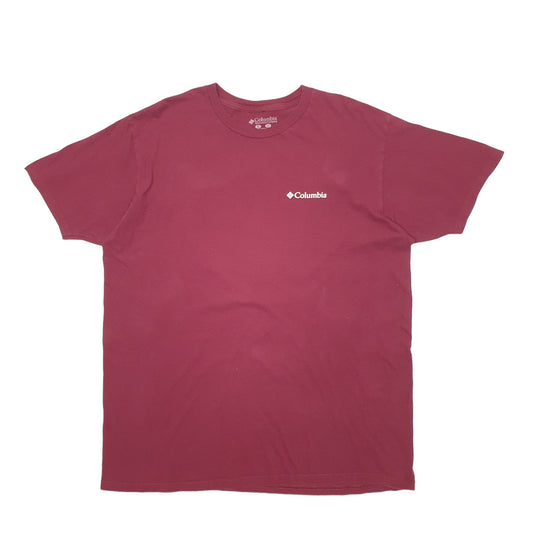 Mens Burgundy Columbia Sportswear  Short Sleeve T Shirt