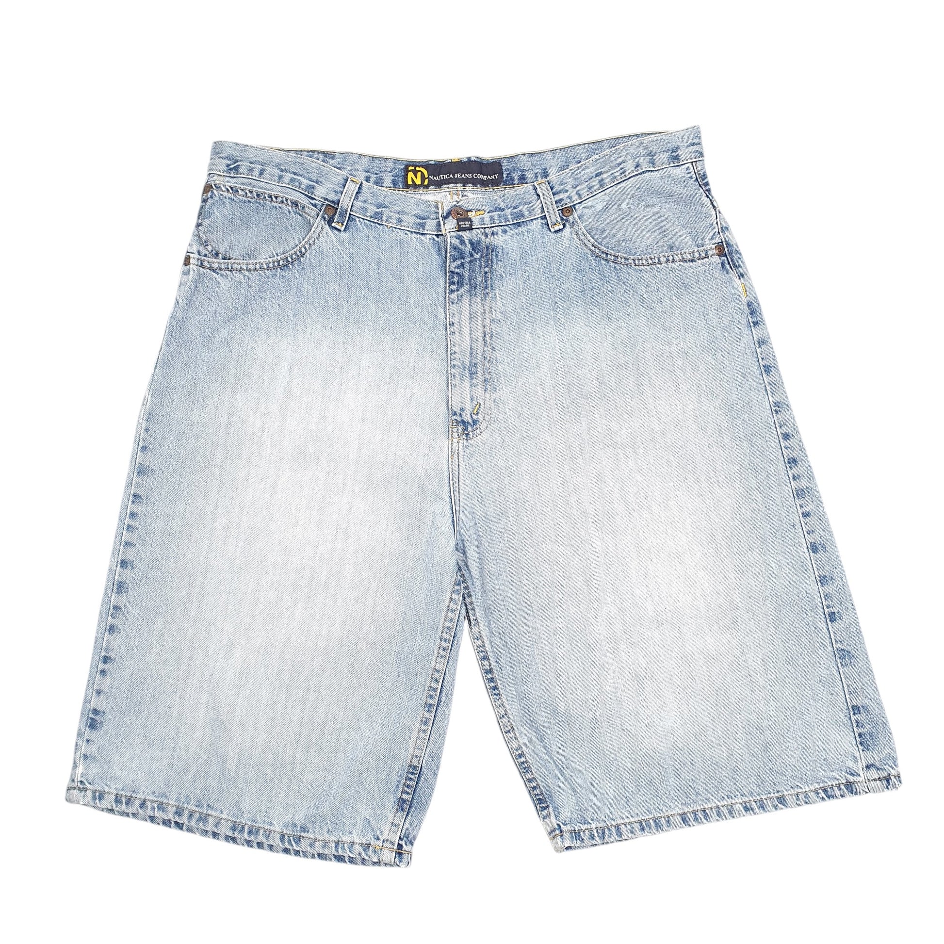 Mens Blue Nautica Baggy Jorts Jean Denim Shorts
