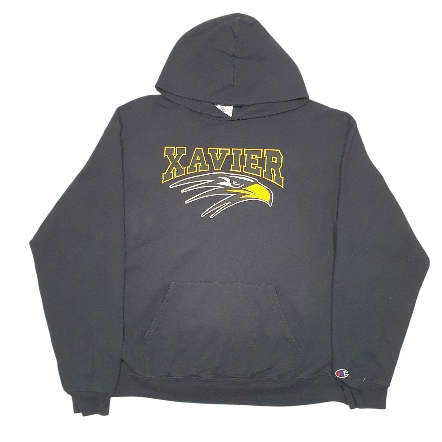 Mens Black Champion Xavier Eagles USA Spellout Hoodie Jumper