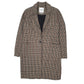 Mens Brown Pimkie Dogtooth Trench Longline Overcoat  Coat