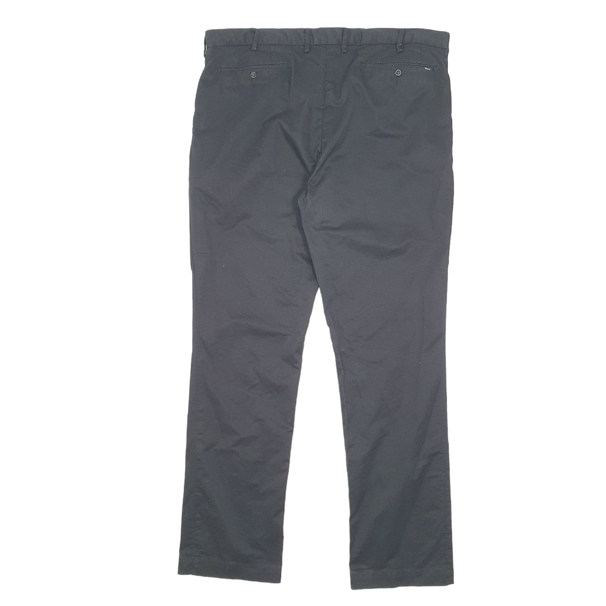 Mens Black Polo Ralph Lauren Stretch Classic Chino Trousers