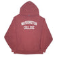 Mens Burgundy Champion Reverse Weave Washington College USA Hoodie Jumper
