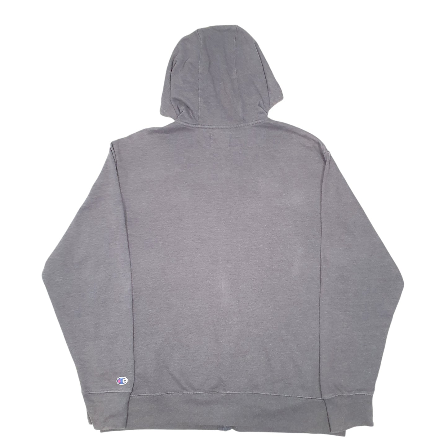 Mens Grey Champion Hoodie Full Zip Jumper