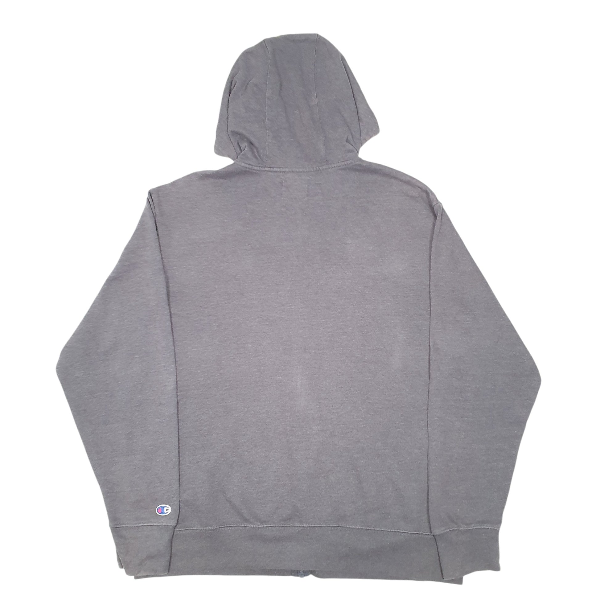 Mens Grey Champion Hoodie Full Zip Jumper
