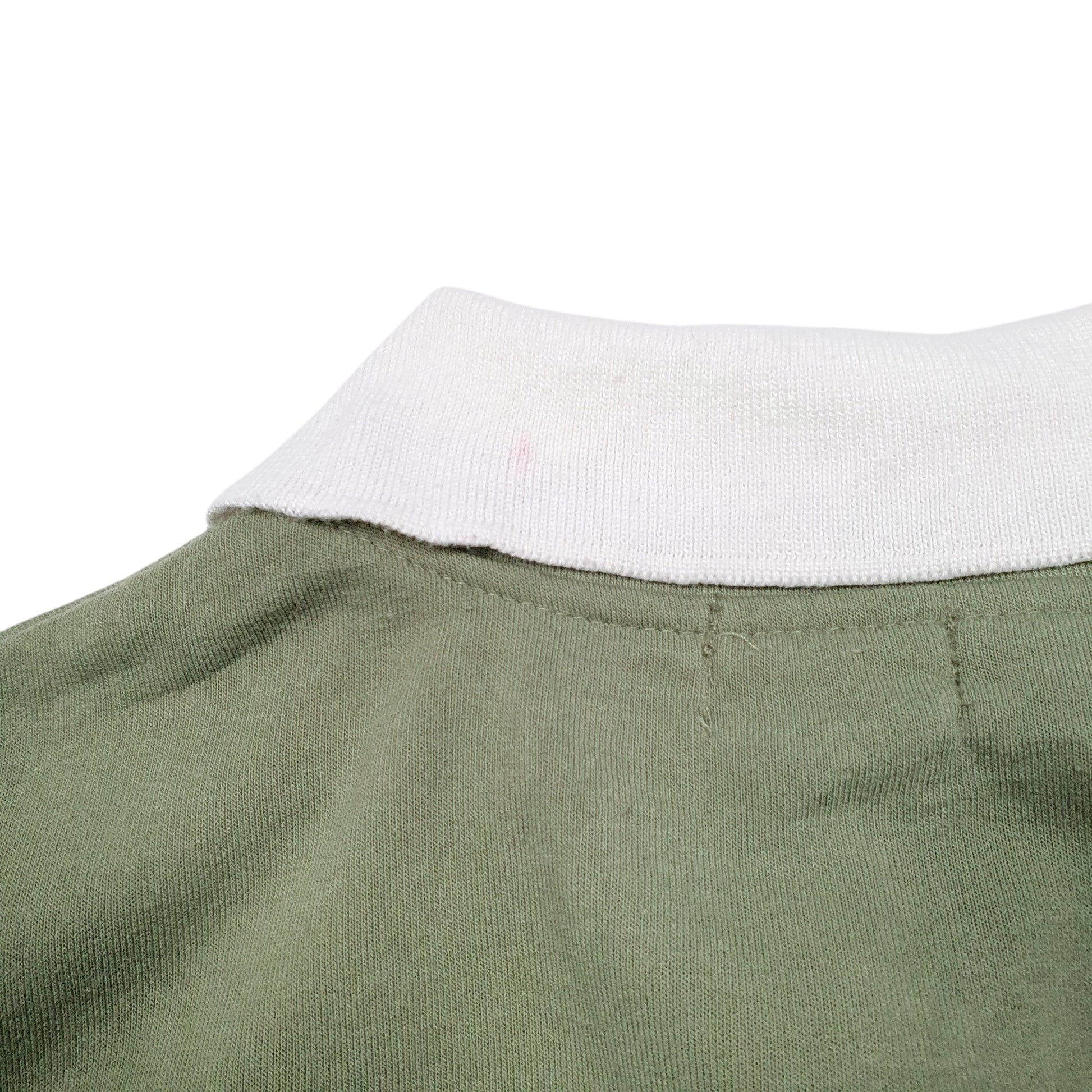 Womens Green Sporting Club Vintage Flowers Floral Quarter Zip Jumper