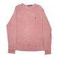 Mens Pink Polo Ralph Lauren Lightweight Raglan Crewneck Jumper