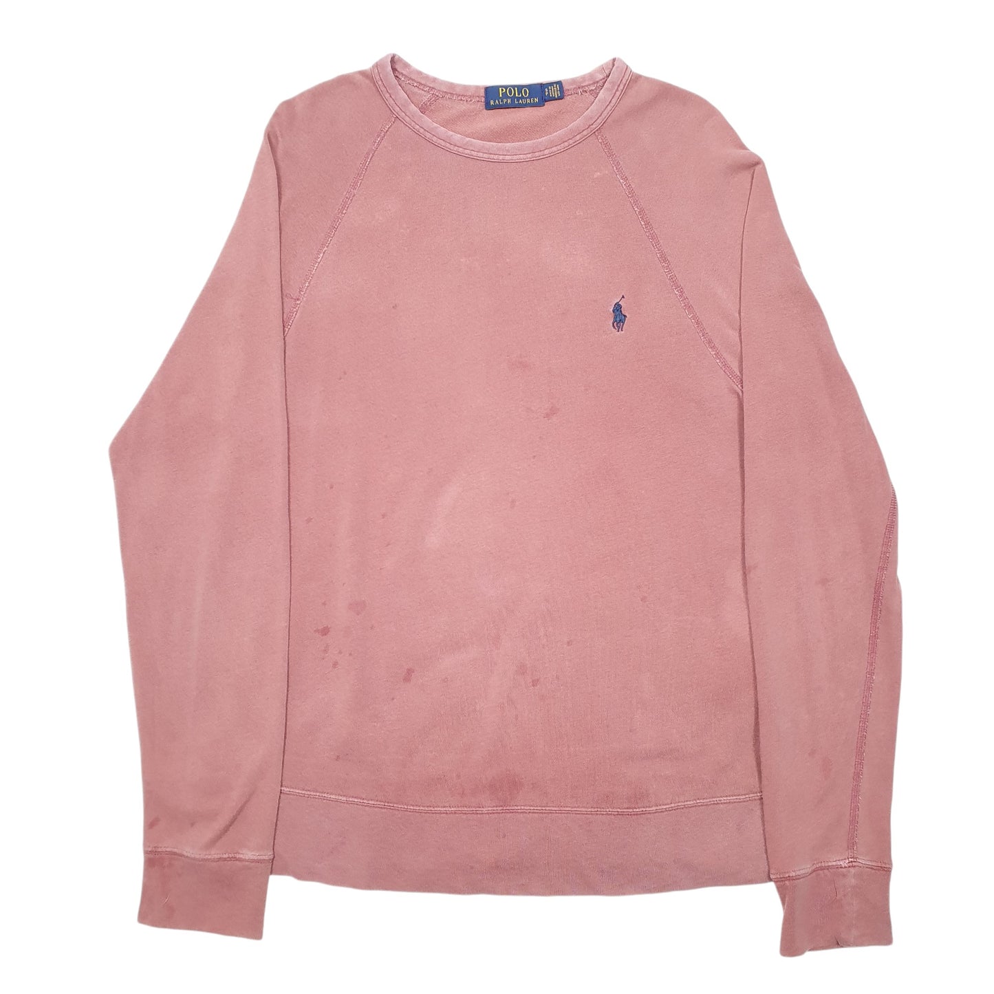 Mens Pink Polo Ralph Lauren Lightweight Raglan Crewneck Jumper