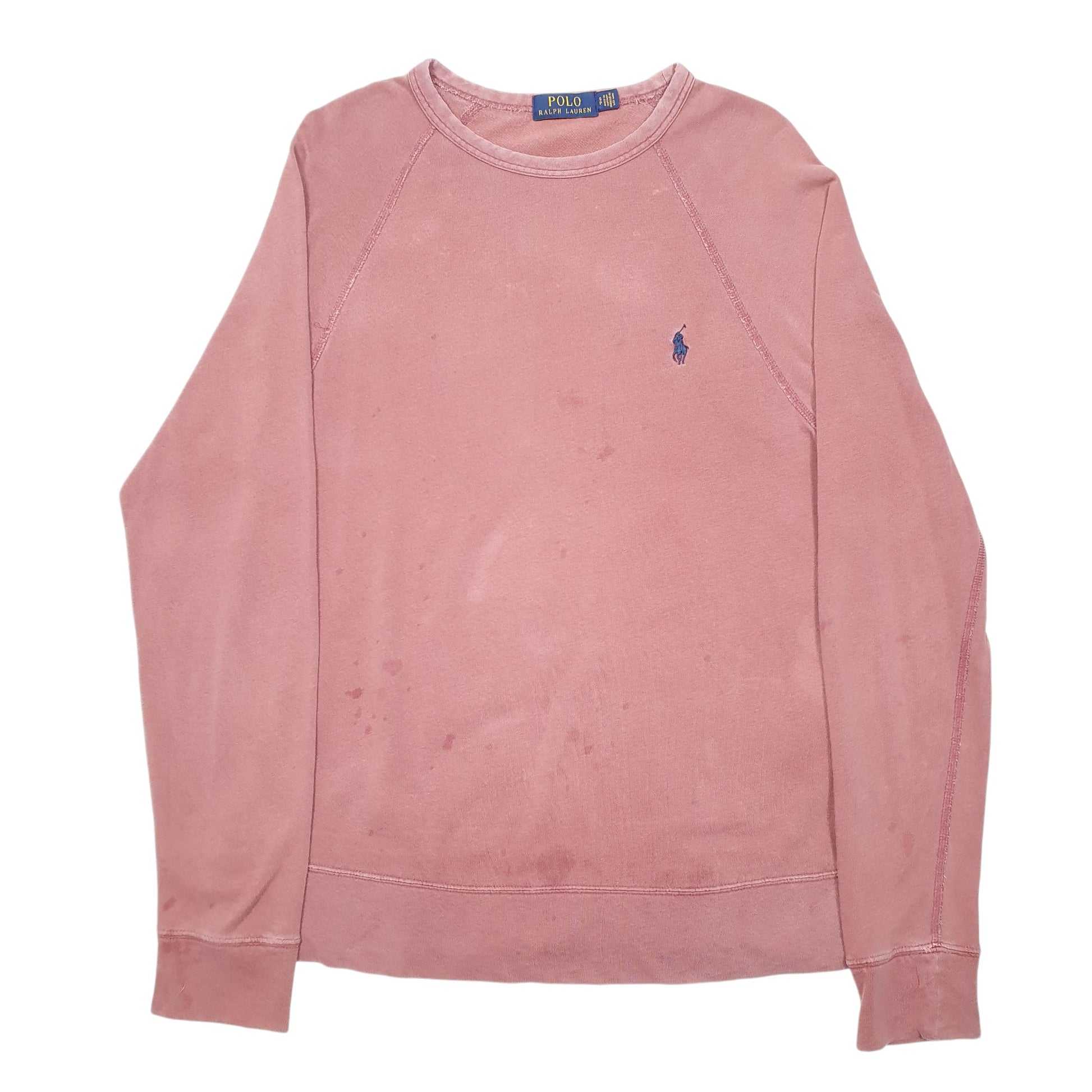 Mens Pink Polo Ralph Lauren Lightweight Raglan Crewneck Jumper