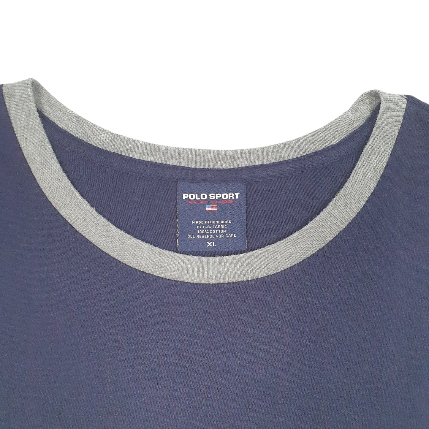 Mens Navy Polo Ralph Lauren PRL Spellout Sport Short Sleeve T Shirt