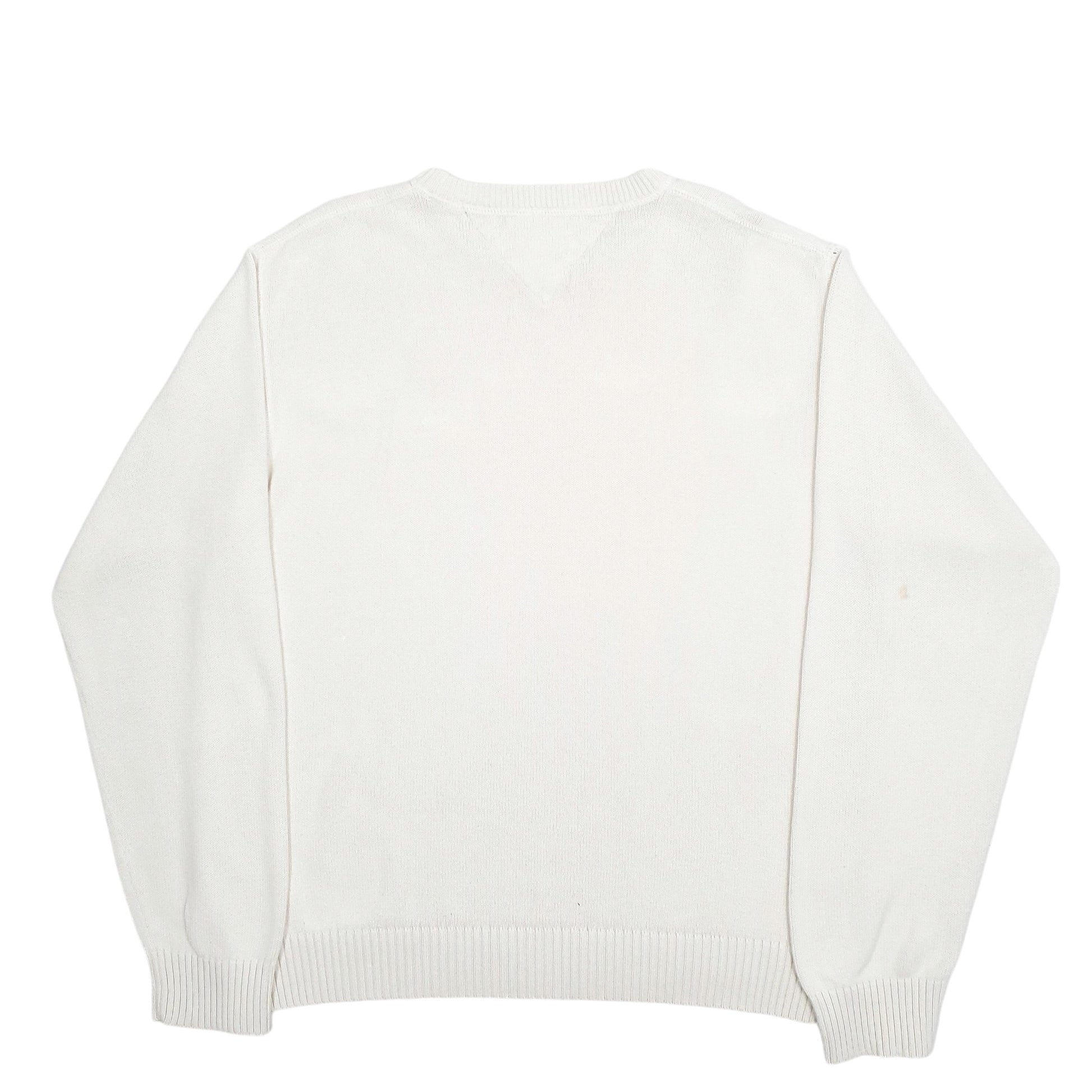 Mens Cream Tommy Hilfiger Knit Crewneck Jumper
