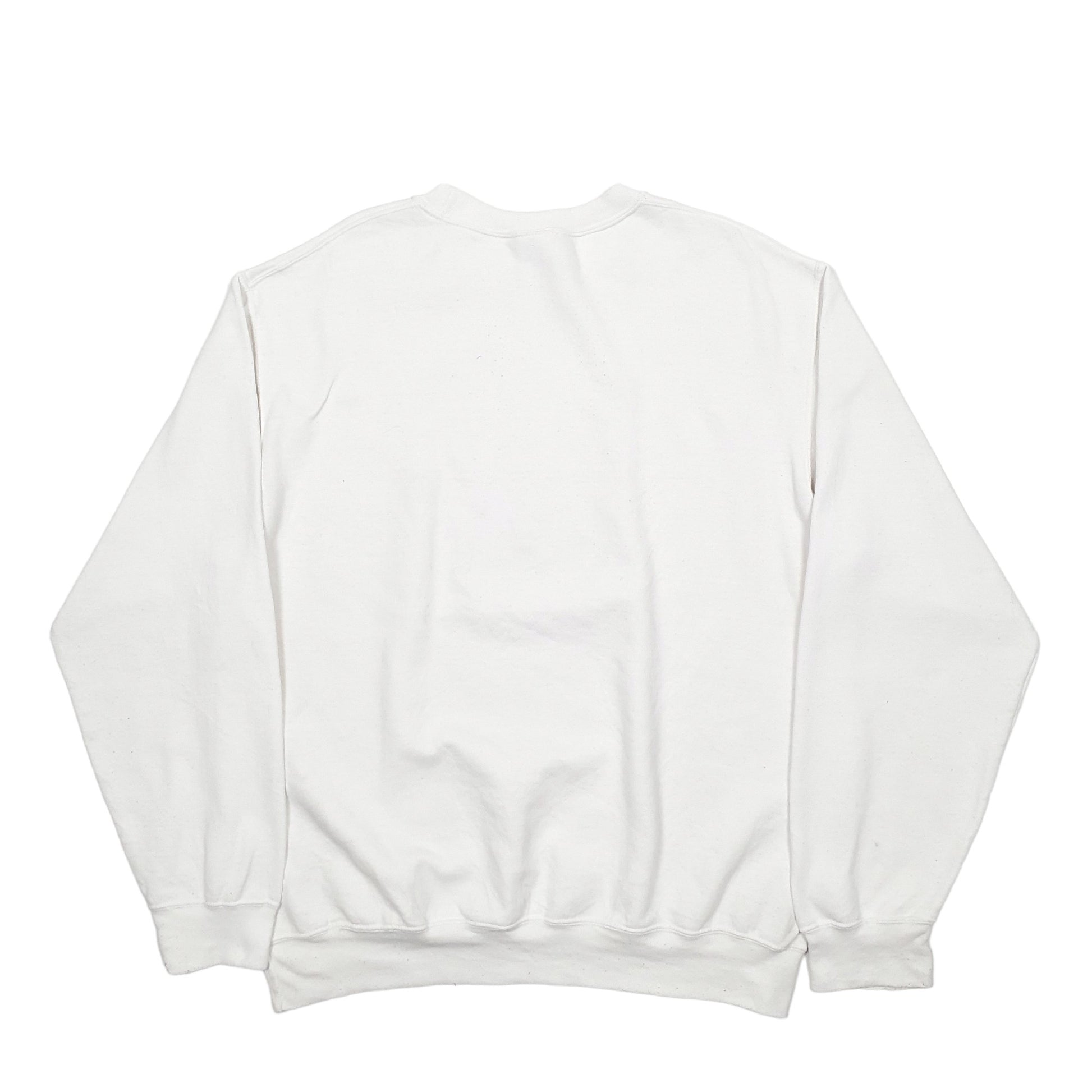 Mens White Port Company USA College Crewneck Jumper