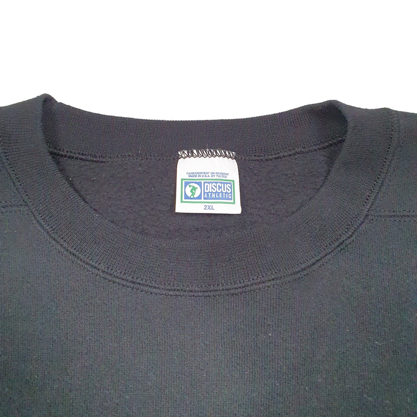 Mens Black Discuss Athletic Vintage Made In USA Mitchell Kernels Football 1995 Crewneck Jumper