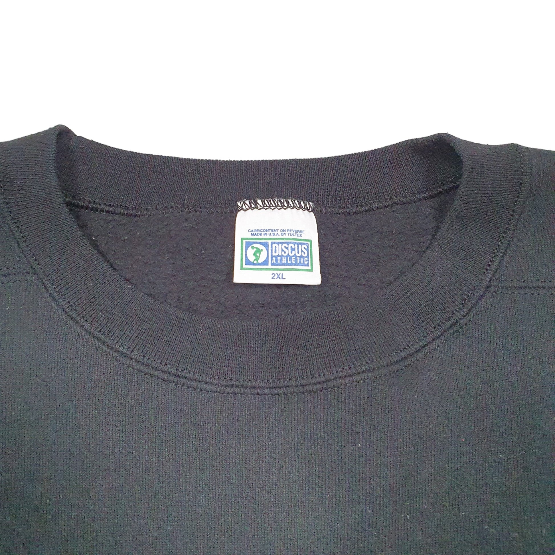 Mens Black Discuss Athletic Vintage Made In USA Mitchell Kernels Football 1995 Crewneck Jumper