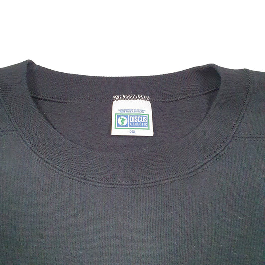 Mens Black Discuss Athletic Vintage Made In USA Mitchell Kernels Football 1995 Crewneck Jumper