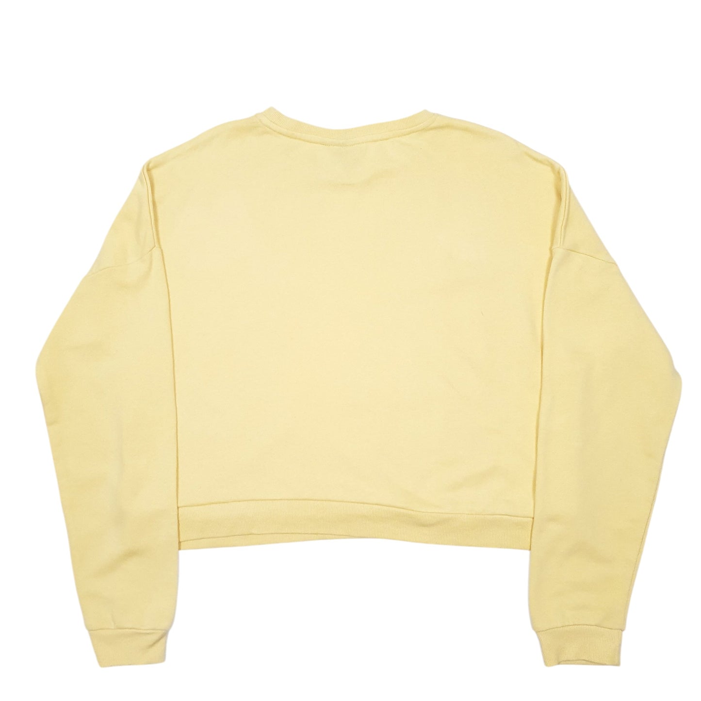 Womens Yellow Disney Primark Mickey Mouse 1928 Crop Crewneck Jumper