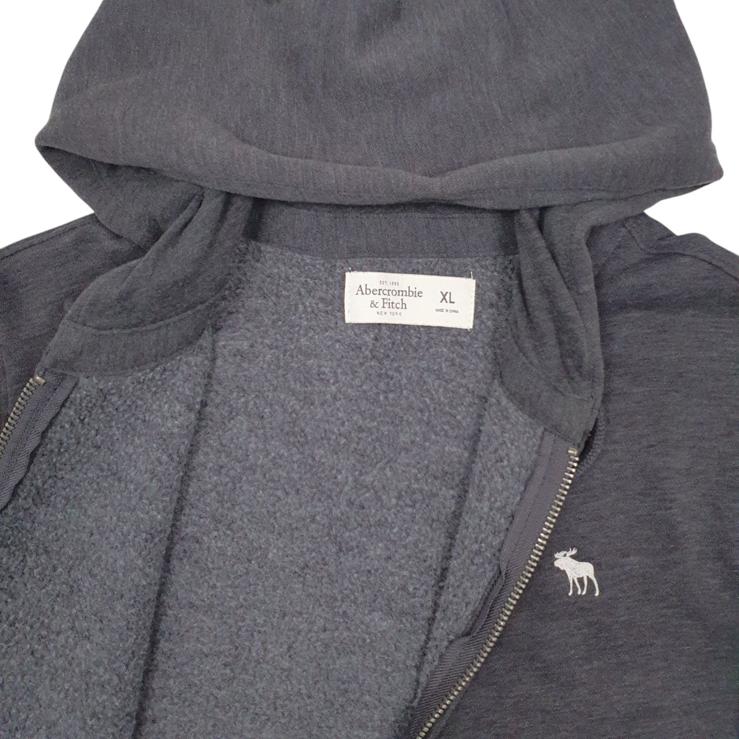 Mens Grey Abercrombie & Fitch  Full Zip Jumper